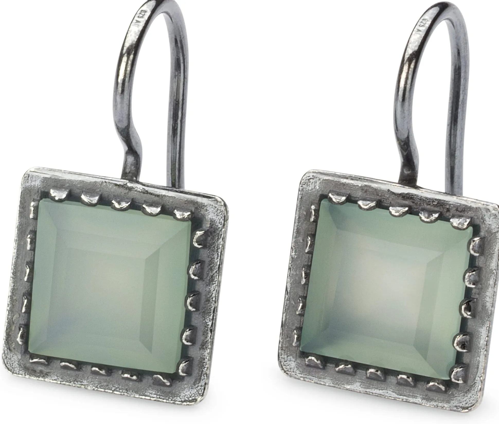 Ohrhänger Chalcedon, Türkis
