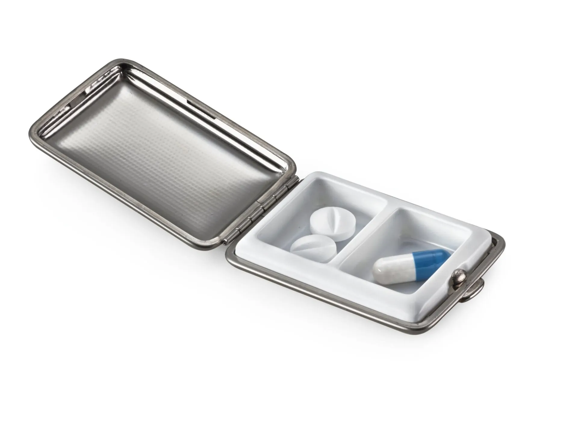 Pillendose Stahlblech