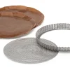 Runde Tarteform Edelstahl perforiert