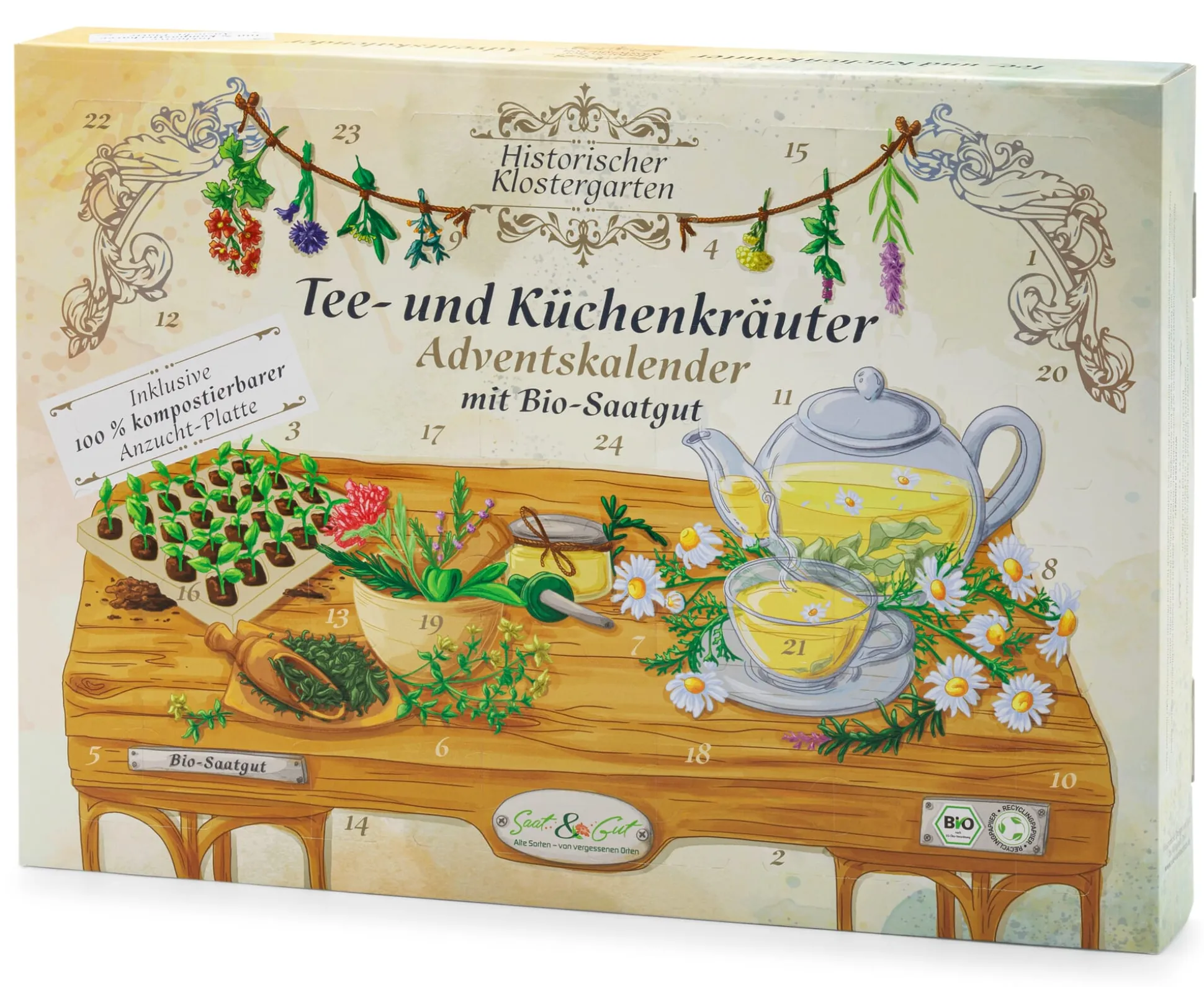 Saatgut-Adventskalender Tee- und Küchenkräuter