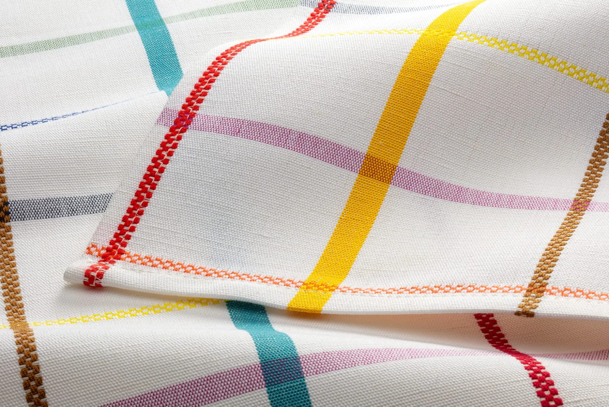 Serviette bunt kariert (2 Stück)