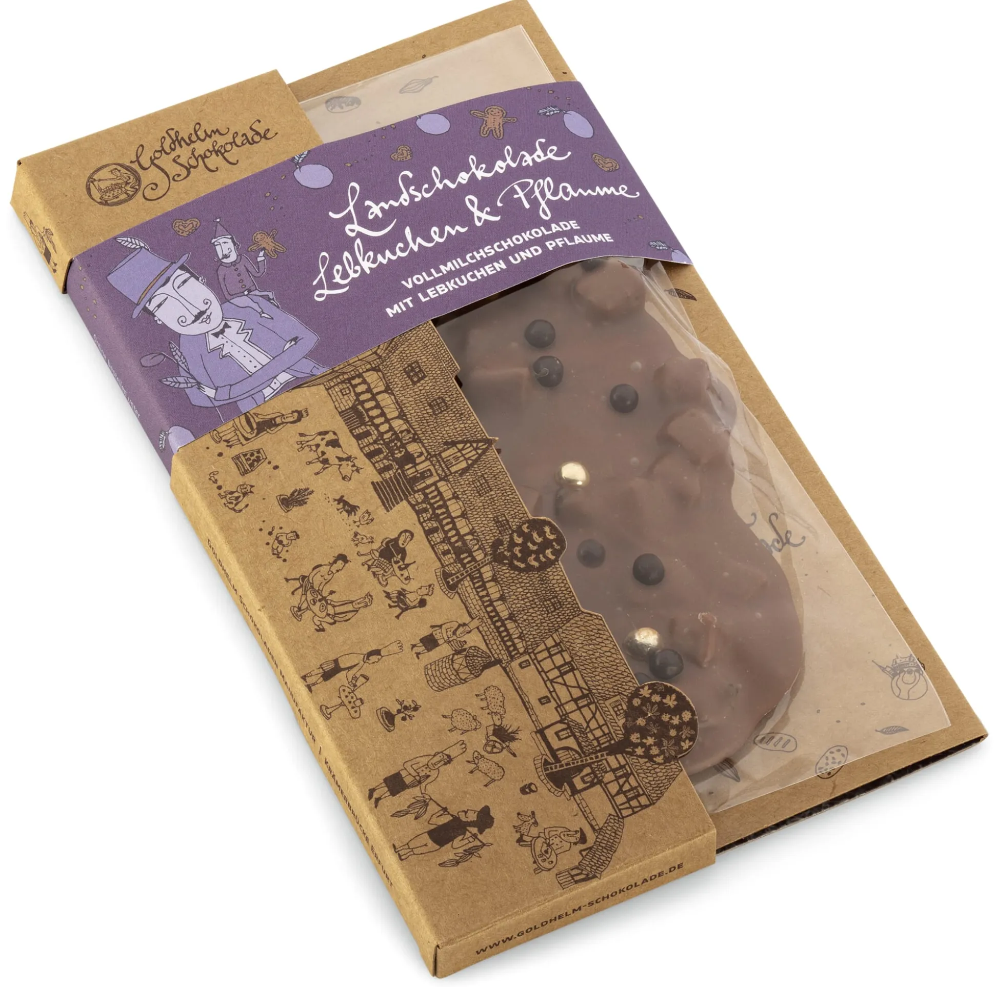 Tafelschokolade Lebkuchen und Pflaume