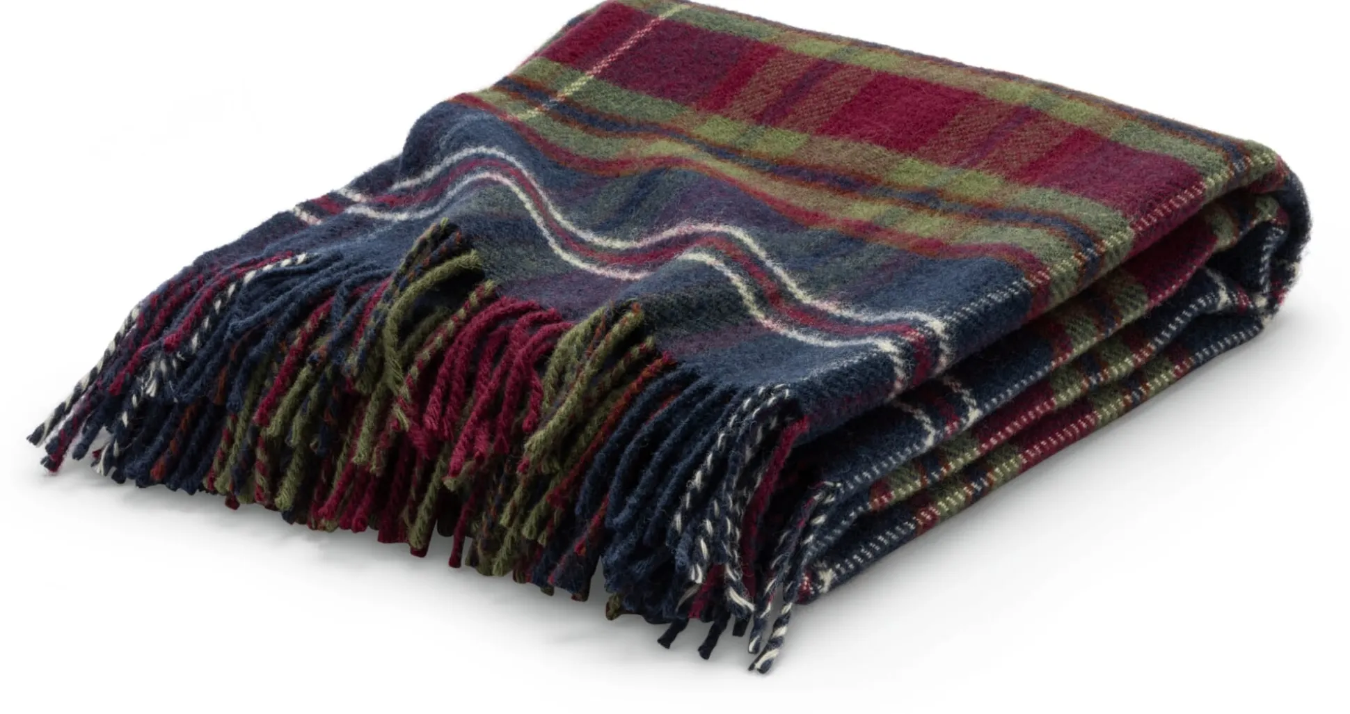 Tartan-Schurwolldecke Morello Check