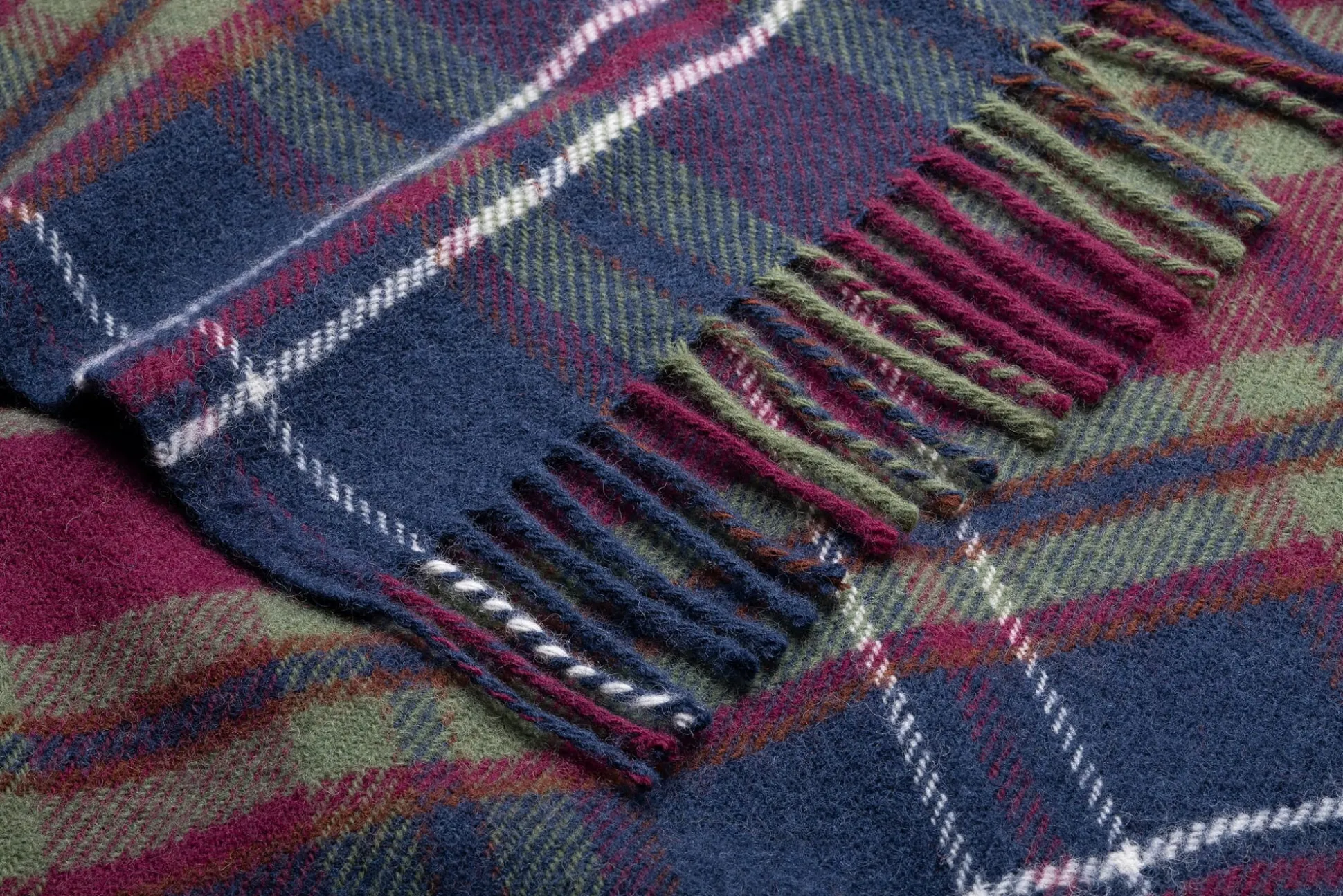 Tartan-Schurwolldecke Morello Check