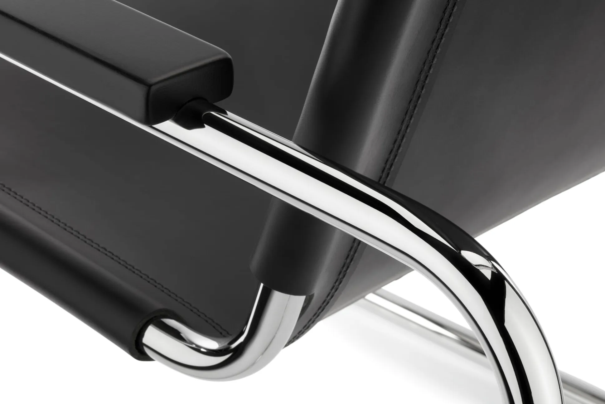 Thonet Stahlrohrsessel S 35 Kernleder L