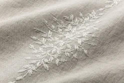 Tischdecke Leinen Blätterranke