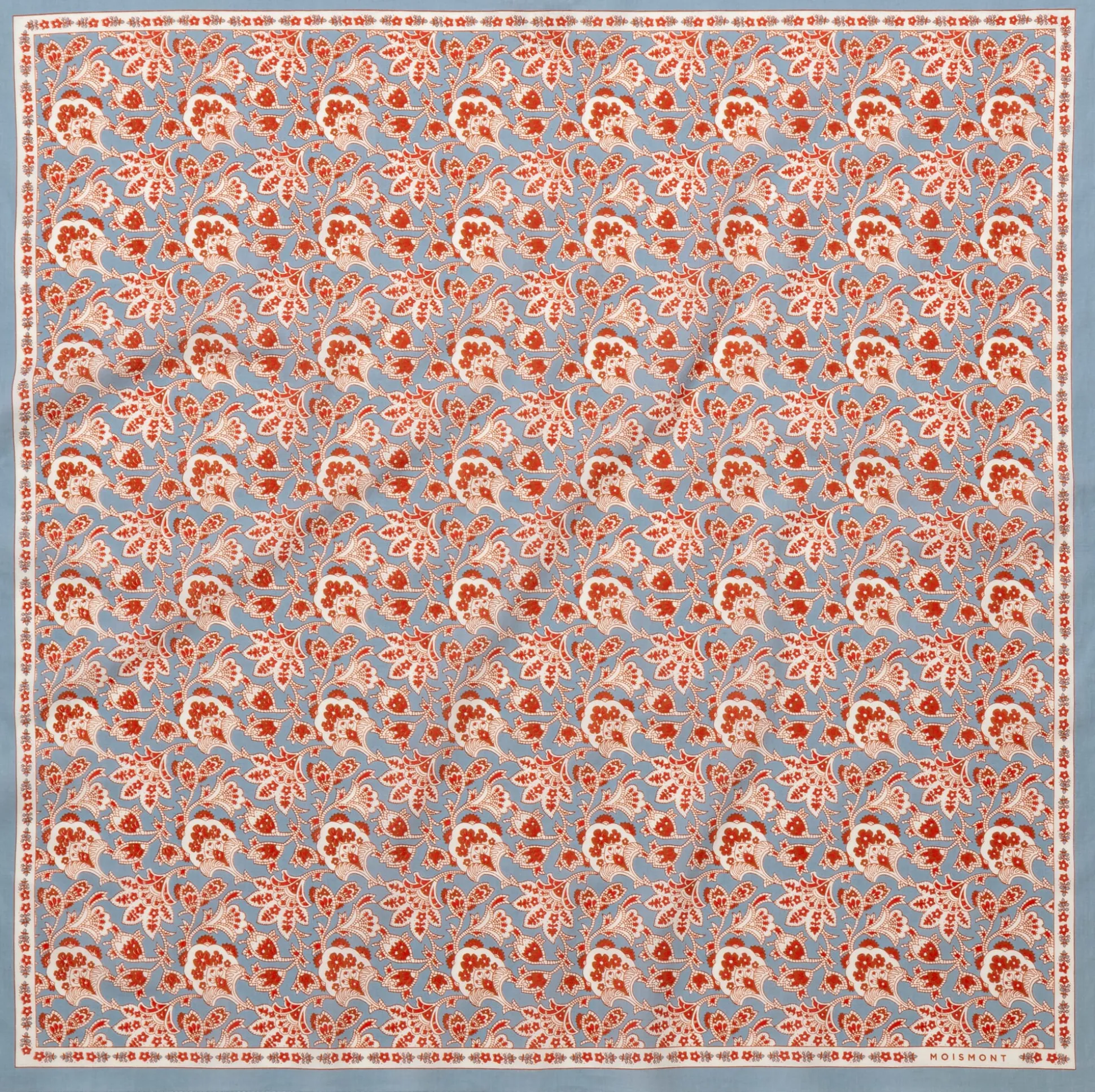Unisextuch N° 764 Paisley, Hellblau