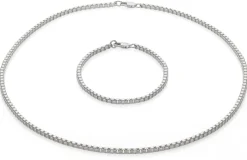 Venezianerkette eckig, Silber