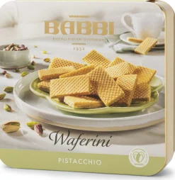 Waffelgebäck mit Pistaziencreme