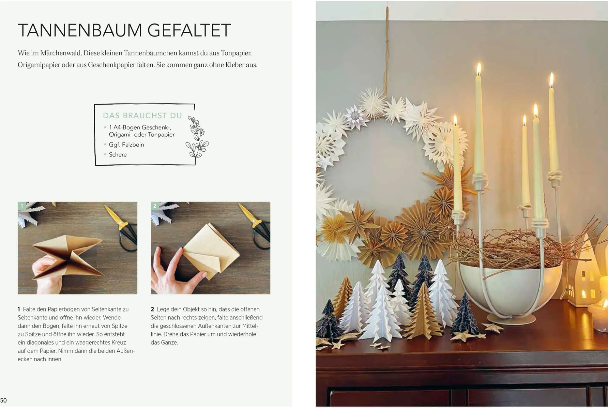 Weihnachtliche Papierdeko