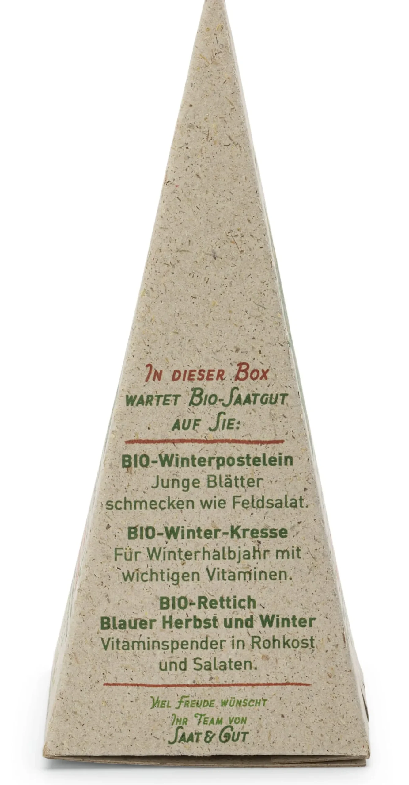 Weihnachtliche Saatguttüte Wintergemüse